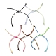 Realizzazione di braccialetti in cordoncino di nylon intrecciato regolabile in colore sfumato AJEW-JB01163-01-1
