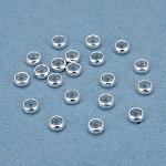 201 Stainless Steel Spacer Beads, Ring, Silver, 3x1mm, Hole: 1.8mm
