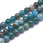 Chapelets de perles en apatite naturelle, grade AB, ronde, 4mm, Trou: 0.8mm, Environ 98 pcs/chapelet, 14.9 pouce (38 cm)