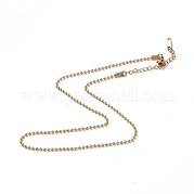 Ion Plating(IP) 304 Stainless Steel Ball Chain Necklace for Men Women NJEW-K245-017E