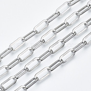 304 Stainless Steel Paperclip Chains CHS-S001-04A-P