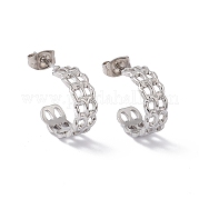 Серьги-гвоздики из нержавеющей стали марки 304 EJEW-G314-03B-P