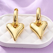 Серьги-кольца из латуни в форме сердца EJEW-D322-12G-01