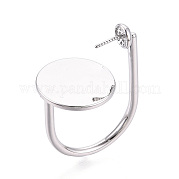 Плоские круглые латунные манжетные кольца KK-T076-67P