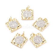 Латунные подвески ZIRC-I043-28G