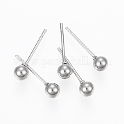 Серьги-гвоздики с шариками из нержавеющей стали 201 STAS-H413-02P-A