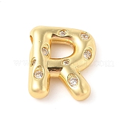 Кулон из латуни с прозрачным кубическим цирконием KK-Z046-01G-R