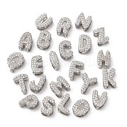 Латунные микро проложить кубического циркония бусы KK-F895-19P
