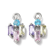 Латунные микро проложить кубического циркония подвески KK-F872-19P