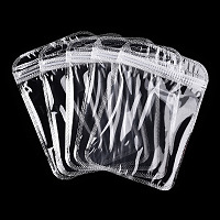 PandaHall Plastic Zip Lock Bags, Resealable Packaging Bags, Top Seal, Self Seal Bag, Rectangle, Clear, 6x4cm, Unilateral Thickness: 0.05mm