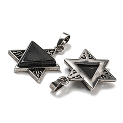 Pendentifs en obsidienne naturelle&nbsp;G-G147-08AS-04