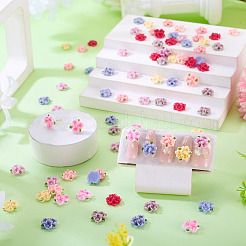 135 Stück 9 Farben Rosenblüten-Harz-Cabochons&nbsp;MRMJ-TA0001-50