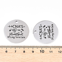 Pendentifs en acier inoxydable 201 anti-ternissement&nbsp;LS-STAS-T064-38P-4
