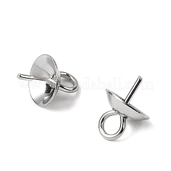 100 Stück 5 Stil 304 Edelstahl Cup Peg Bails Anhänger&nbsp;STAS-UN0043-47