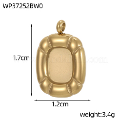 Cabochon-Fassungen für Anhänger aus Edelstahl 304&nbsp;STAS-OY010-45G