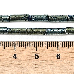 Fili di perle di roccia lavica naturale elettrodeposta&nbsp;G-K388-03A-06