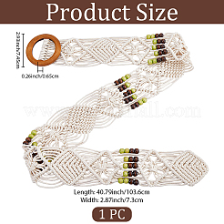 Ceintures bohèmes tissées en coton et jute&nbsp;AJEW-WH20020-648C