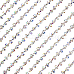 Chaînes en verre strass et tasses en fer en forme de S&nbsp;DIY-WH20032-25S-02