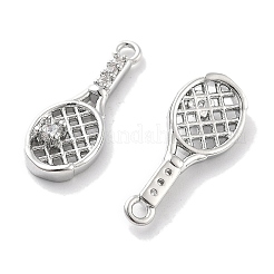 Placage de rack pendentifs en zircone cubique clair en laiton&nbsp;KK-M102-15P-A