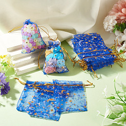 30 bolsa de regalo con cordón de organza con estampado dorado de luna y estrella&nbsp;ABAG-TA0002-21D