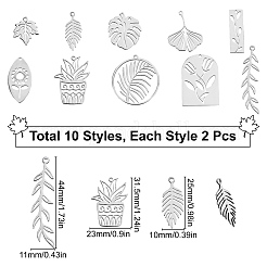 20 pendentif en acier inoxydable de style 201&nbsp;STAS-SC0003-11
