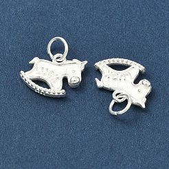 925 Glücksbringer in Form eines Schaukelpferdes aus Sterlingsilber&nbsp;STER-A050-10S