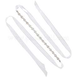 Ceinture de mariée en métal avec strass en cristal et œil de cheval pour robe de mariée&nbsp;AJEW-WH20080-65C-S
