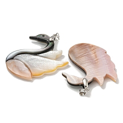 Anhänger aus natürlicher Paua-Muschel und weißer Muschel&nbsp;KK-U025-13P