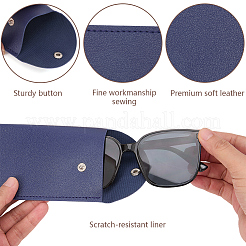 5 Stück rechteckiges Brillenetui aus PU-Leder in 5 Farben&nbsp;AJEW-CN0005-39
