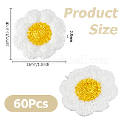 60 Stück Blumen-Polyester-Ornament-Zubehör&nbsp;DIY-HS0002-29