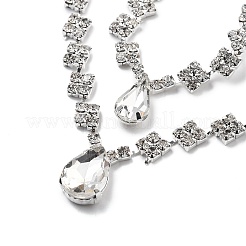 Haarkette aus Legierung mit Strass&nbsp;LS-OHAR-M044-02B-S
