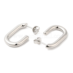 Boucles d'oreilles ovales en laiton&nbsp;EJEW-Q770-11P