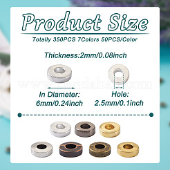 350 pz 7 colori perline in lega di stile tibetano&nbsp;TIBEB-KS0001-06