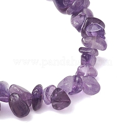 Bracelets extensibles en perles d'améthyste naturelle pour femmes et hommes&nbsp;BJEW-JB10652-04