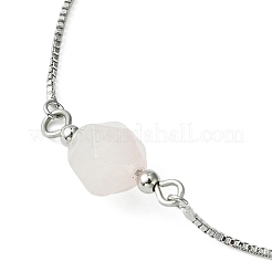 Set di braccialetti elasticizzati con perline di quarzo rosa naturale da 2 pz&nbsp;BJEW-TA00294