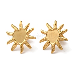 Pendientes de sol de acero inoxidable 304 con revestimiento iónico (IP)&nbsp;EJEW-C114-28G
