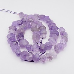 Natürlichen Amethyst Nuggets Perlenstränge&nbsp;G-P082-15