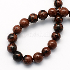 Natur Mahagoni Obsidian runden Perlen Stränge&nbsp;G-S163-8mm