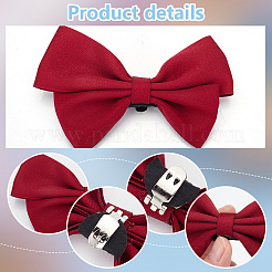 Décorations de chaussures en polyester avec nœud papillon&nbsp;FIND-WH0423-93C
