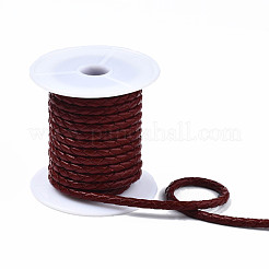 Vachette cordon tressé en cuir&nbsp;NWIR-N005-01A-4mm