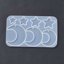 Moldes de silicona para colgantes con temática de astronomía y luna&nbsp;X-DIY-E065-07B