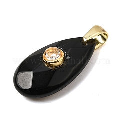 Natürlichen Obsidian Anhänger&nbsp;G-C282-02E
