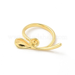 Sertissage de bague de manchette ouverte à cheville en laiton&nbsp;LS-KK-G518-10G-02
