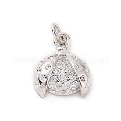 Breloques en laiton avec zircone cubique de micro pave&nbsp;X-KK-C012-44G