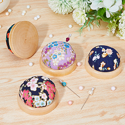 4 stücke 4 stil blume muster japanischen stil baumwolle & tuch nadel kissen&nbsp;DIY-DC0001-98