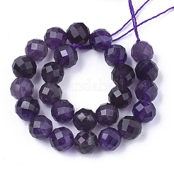 Natürlichen Amethyst Perlen Stränge&nbsp;G-S345-6mm-010