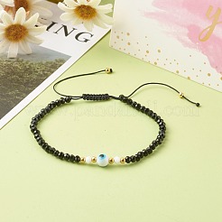 Pulsera de cuentas trenzadas de hilo de nylon ajustable&nbsp;BJEW-JB06441-01