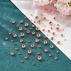 75 pièce 5 styles de perles d'espacement en laiton plaquées&nbsp;KK-LP0001-07RG