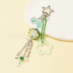 Porte-clés pendentifs en acrylique et en verre&nbsp;KEYC-FZ00003