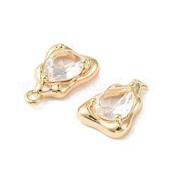 Ciondoli in ottone zirconi chiari micro pavé&nbsp;KK-L208-09G-A